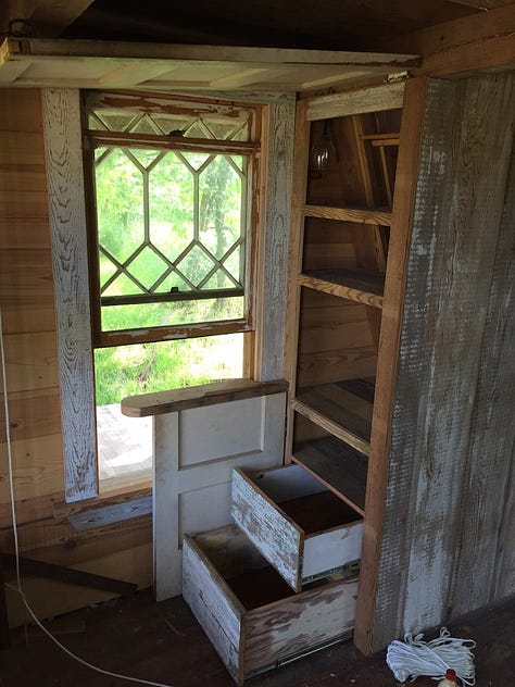 The drawers were for the bottles as this was intended as a bit of a party house... not their main house.