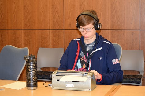 Photographs from the 2023 Eastern North Carolina Regional Braille Challenge. The nine photos are of the student competitors, volunteers and activities of the day. 