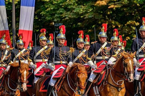 Bastille Day parade on the Champs Elysee in Paris