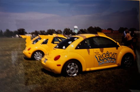 A selection of photographs from Alyssa Buecker, featuring Pikabugs, Pikachu and a Squirtle display
