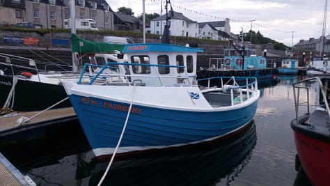 Stromness boats, harbour, and town