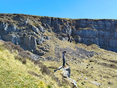 mountain scenery in Bannau Brychieniog Brecon Beacons on a sunny day