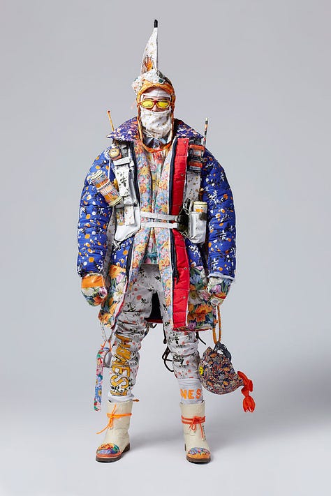 Liberty X Adidas (Left) Emerging Talent with LCF (Centre) Richard Quinn (Right)