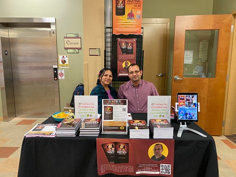 Gallery of images from Comic Con at Bosler Library in Carlisle, PA, featuring Ram Khatri sharing Justice: A Tale of the Nepali Civil War with American audiences, joining creators, artists, and librarians in celebrating diverse stories and resilience.