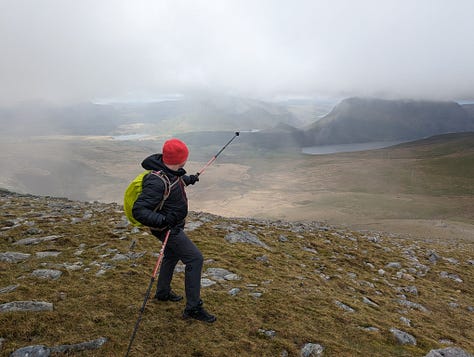 walking up Snowdon and Snowdon summit. 