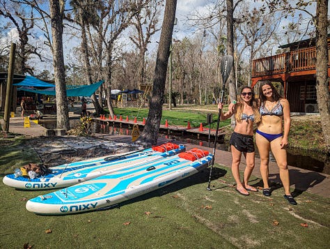 A photo gallery of the author in her late twenties—kayaking, hiking, smiling with friends, and living in quiet contrast to societal expectations.