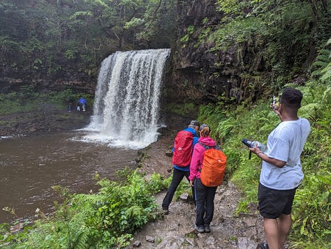 guided walk of the Brecon Beacons waterfalls