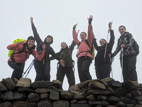 hikers on scafell pike