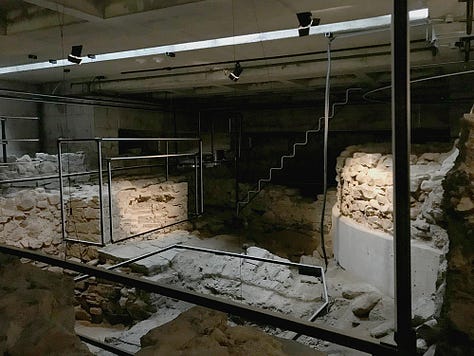 Ruins of the island's first settlements are now part of the Pointe-à-Callière museum exhibition. 