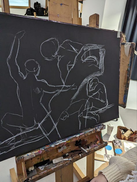nude model posing for drawing cardiff