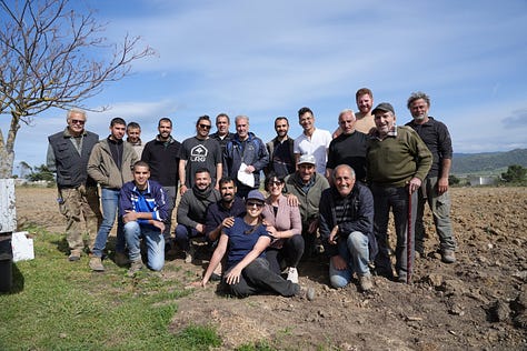 planting vineyards in Sardinia