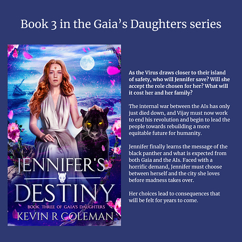 Book Cover and Blurbs of Jennifer's Vow, Jennifer's Blessing, and Jennifer's Destiny by Kevin R Coleman