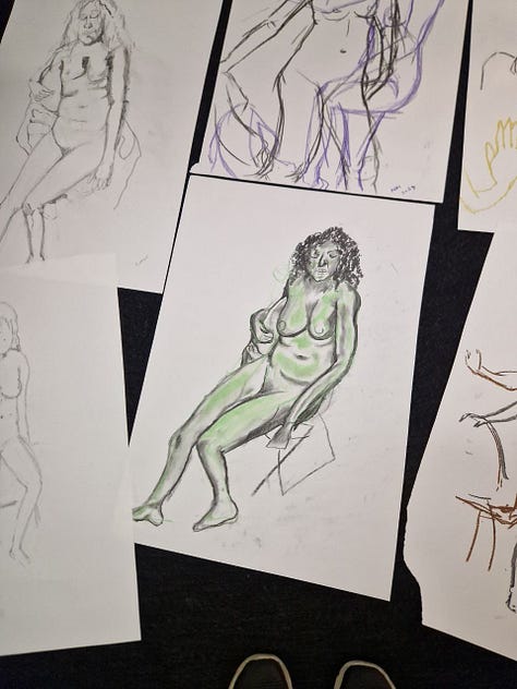 life drawing female nude cardiff aberdare
