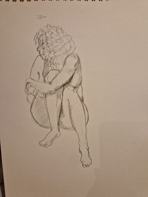 life model sketches in cardiff life drawing