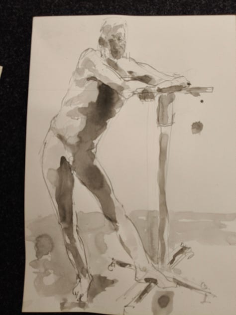 sketches of a life model