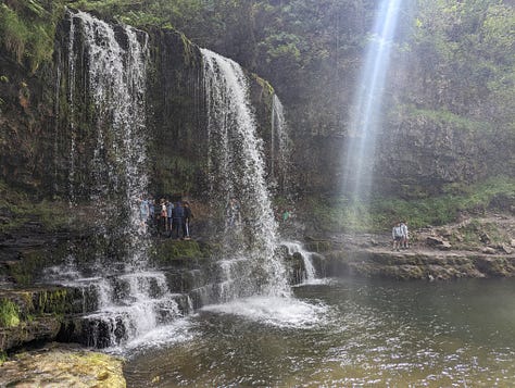 guided waterfall walk in the brecon beacons