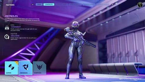 Three images, each one showing the different factions and their abilities.