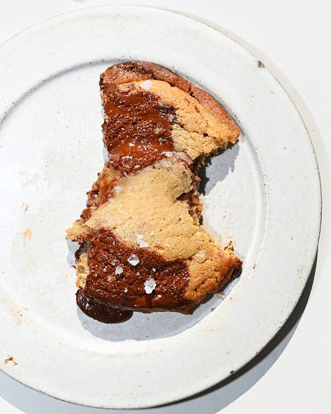 l'appartment 4f + librae's take on the salted tahini chocolate chip cookie + a latte of course by danielle g. adams