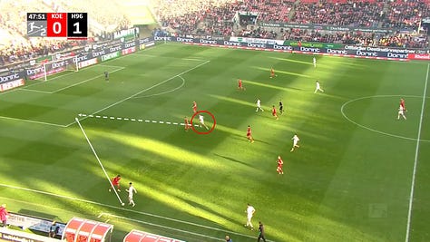 A frame-by-frame gallery of a goal scored by Tim Lemperle in the 2024-25 German second division