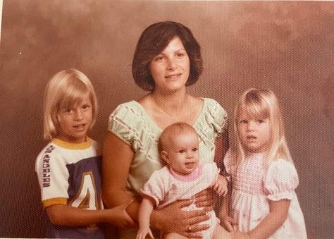 mother with three children, vintage, large family, vintage bed and breakfast, cloudcroft, crofting, gail, mccoy, fun run, new mexico