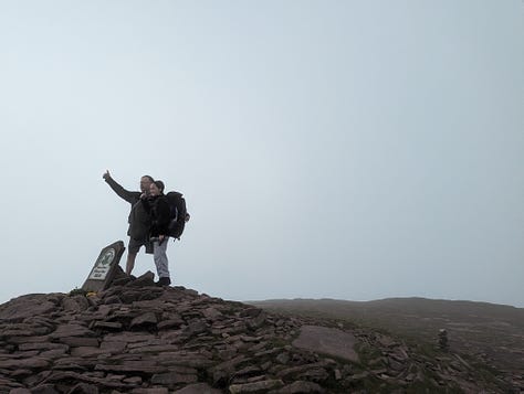 sunset walk up Pen y Fan