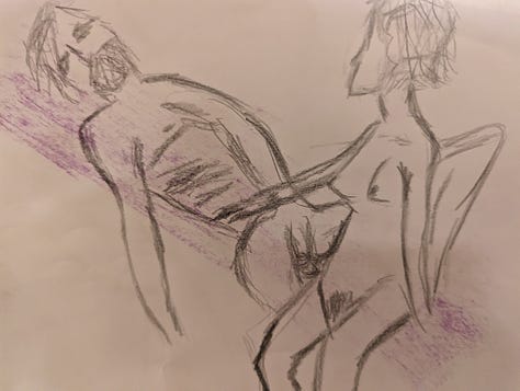 life drawings of models in cardiff