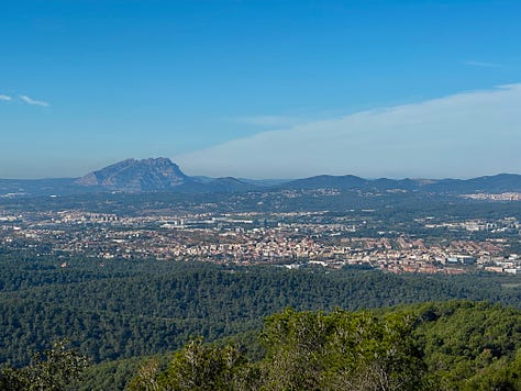 Hiking to the Tibidabo in Barcelona, Catalonia, Spain