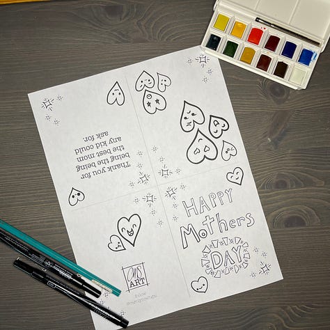 examples of mothers day themed coloring pages for your child to download and color for their mom