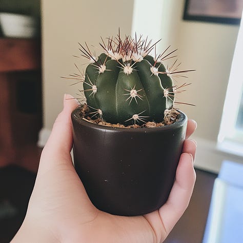 Rabbit, cyclist, and cactus + candid photo in Midjourney