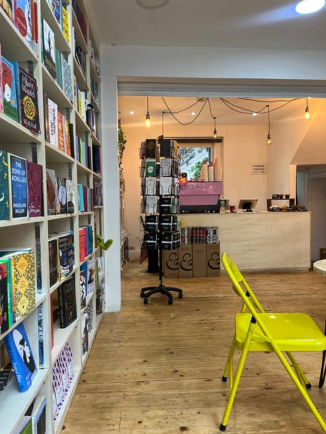 Streets in Clerkenwell, lovely bookshop and park cafe Clerkenwell Kiosk