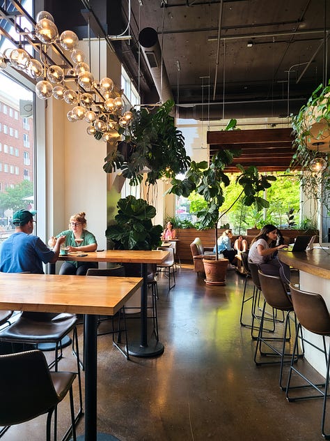 Parable Cafe interior vibes and seating options