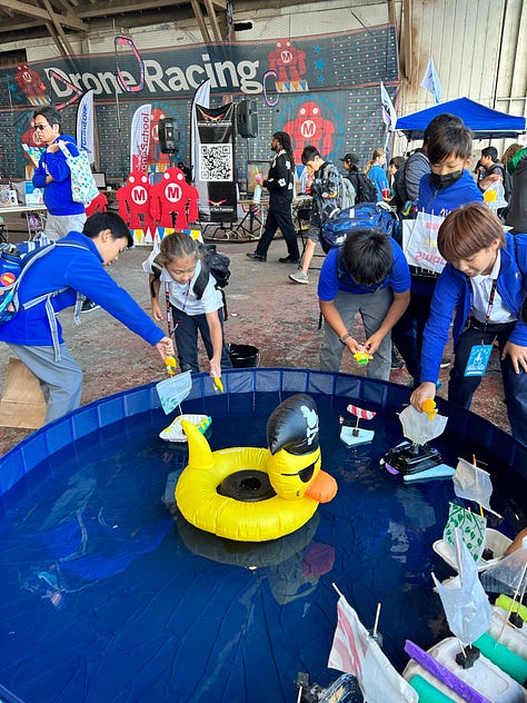 The Dinghy Derby activity at Maker Faire