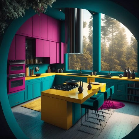 Gallery of joyful kitchens.