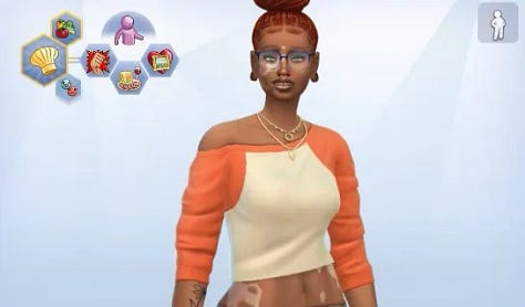 screen grabs of sims 4