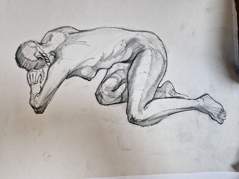 life drawings of female model in cardiff