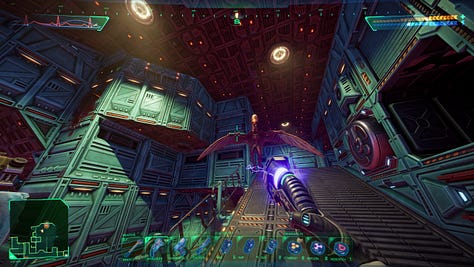 Screenshots of the System Shock remake.