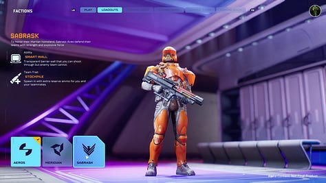Three images, each one showing the different factions and their abilities.
