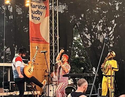 Some musicians playing at Brno Music Marathon