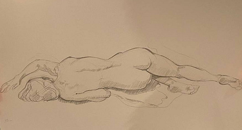 life model sketches in cardiff life drawing