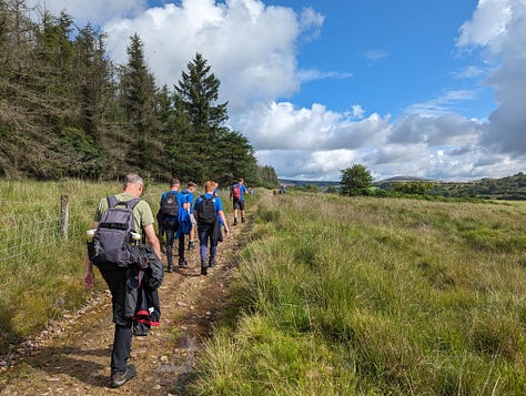 guided team building challenge walk in the brecon beacons