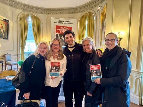 Author and memoir-writing coach Christine Wolf with friends and family at the launch of her new book.