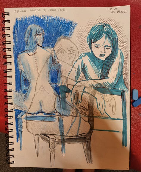 sketches of a life model