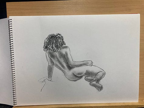 female life model poses and sketches