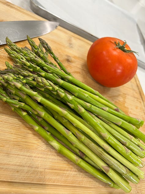 Roasted Asparagus and Tomatoes by Chef Bek Davis
