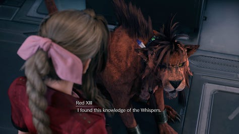 Aerith provided Red XIII with the knowledge about the Whispers, including their nature and purpose. Which means she knew everything about them herself.