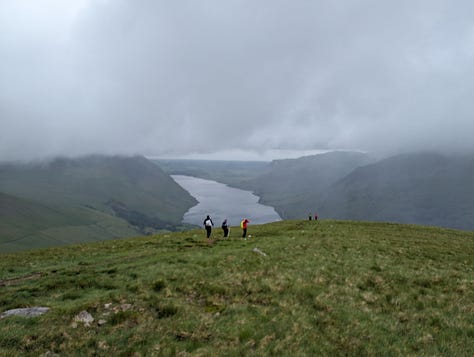 hikers on scafell pike