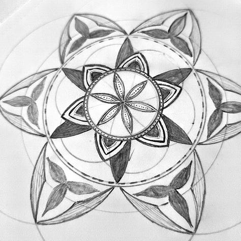 Sacred geometry mandalas created after breathwork sessions.