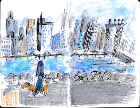 Beth Spencer's travel sketches from New York City