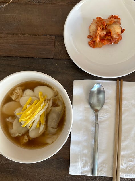 All of my "yellow" favorite foods; if there is anything Koreans love it's anything that includes an egg.