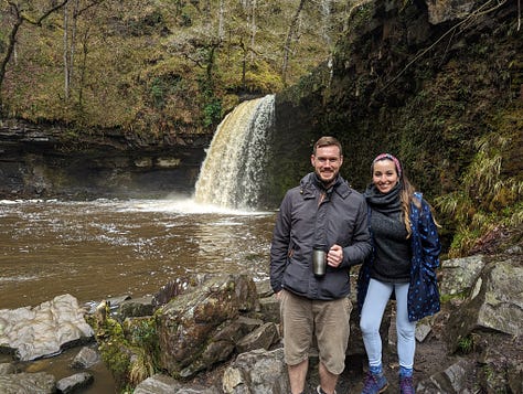 walking hiking in the waterfalls area of the Brecon Beacons